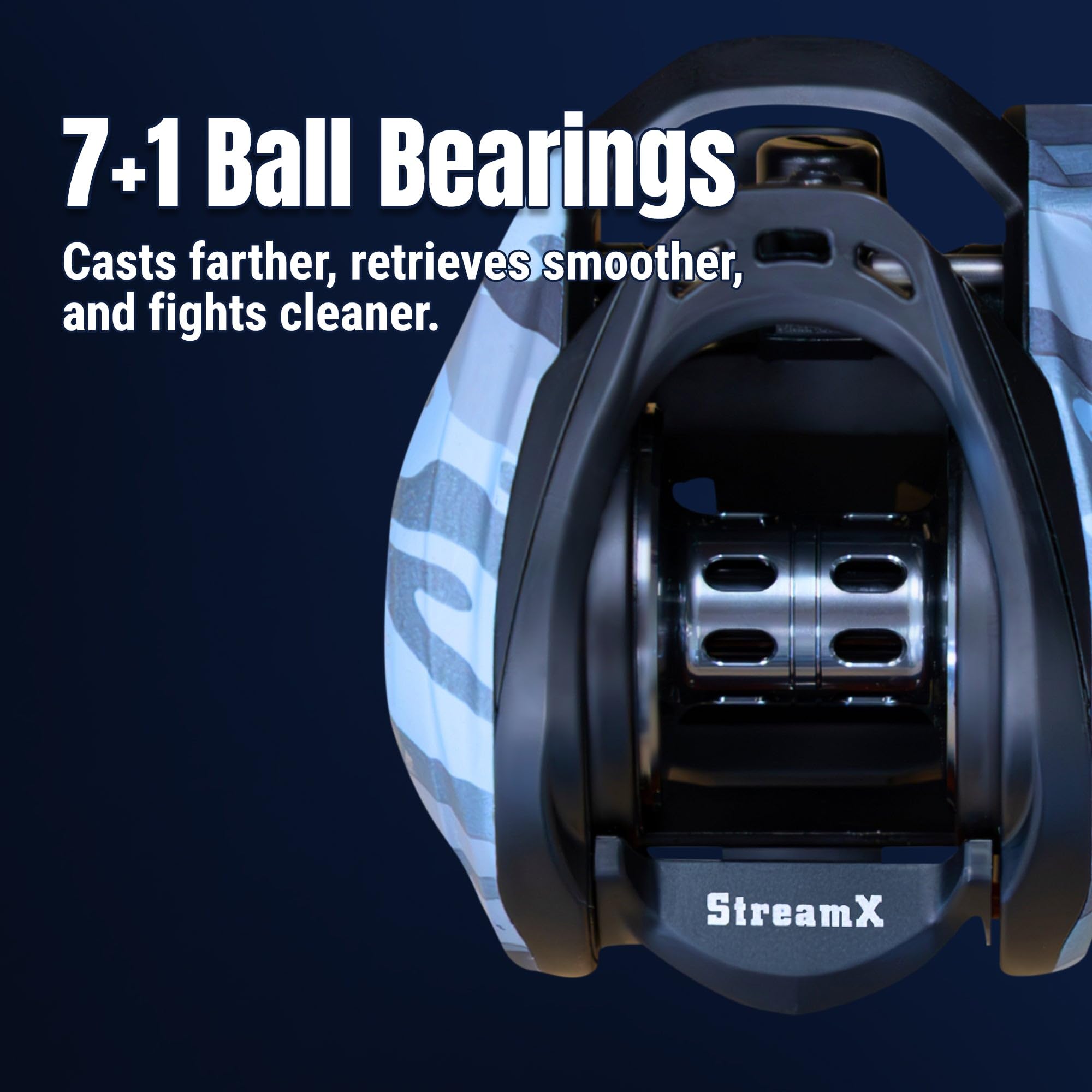 Reaction Tackle StreamX Edition lightweight frame highlighting durable build