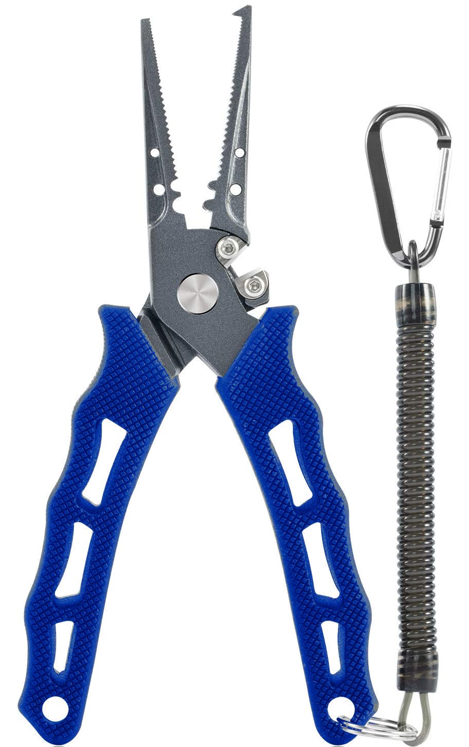 Reaction Tackle teflon-coated pliers for smooth operation and long-lasting durability.