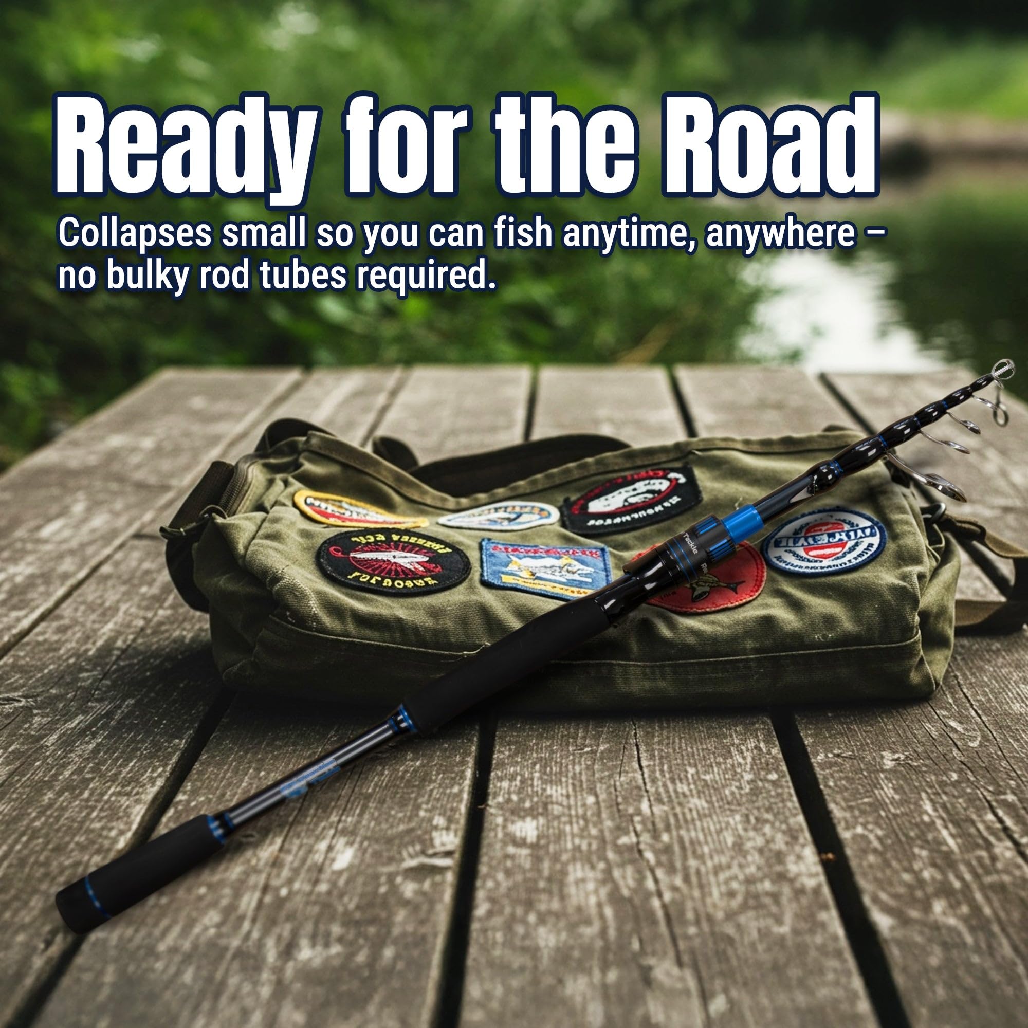 Reaction Tackle Telescopic Spinning Rod with light action enables precise casts.