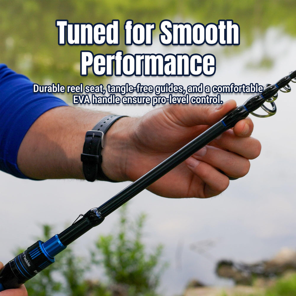 Reaction Tackle Telescopic Spinning Rod freshwater and saltwater readiness.