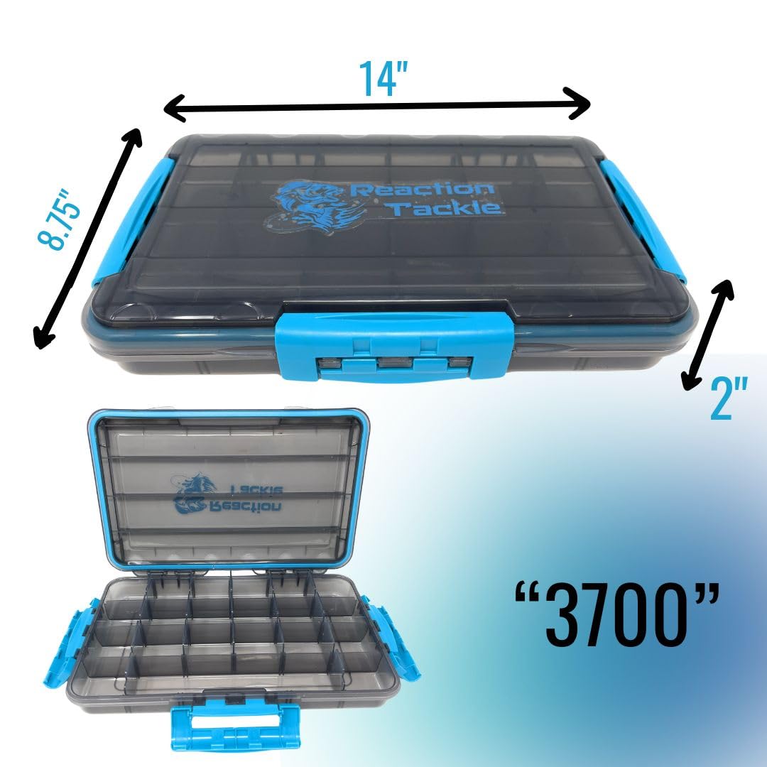 Reaction Tackle tray with transparent lid enables quick content recognition.