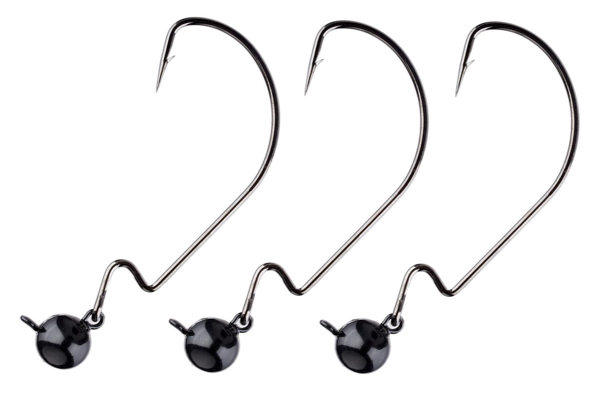 Reaction Tackle tungsten football swing jig head closeup shows heightened sensitivity for quick hooksets.