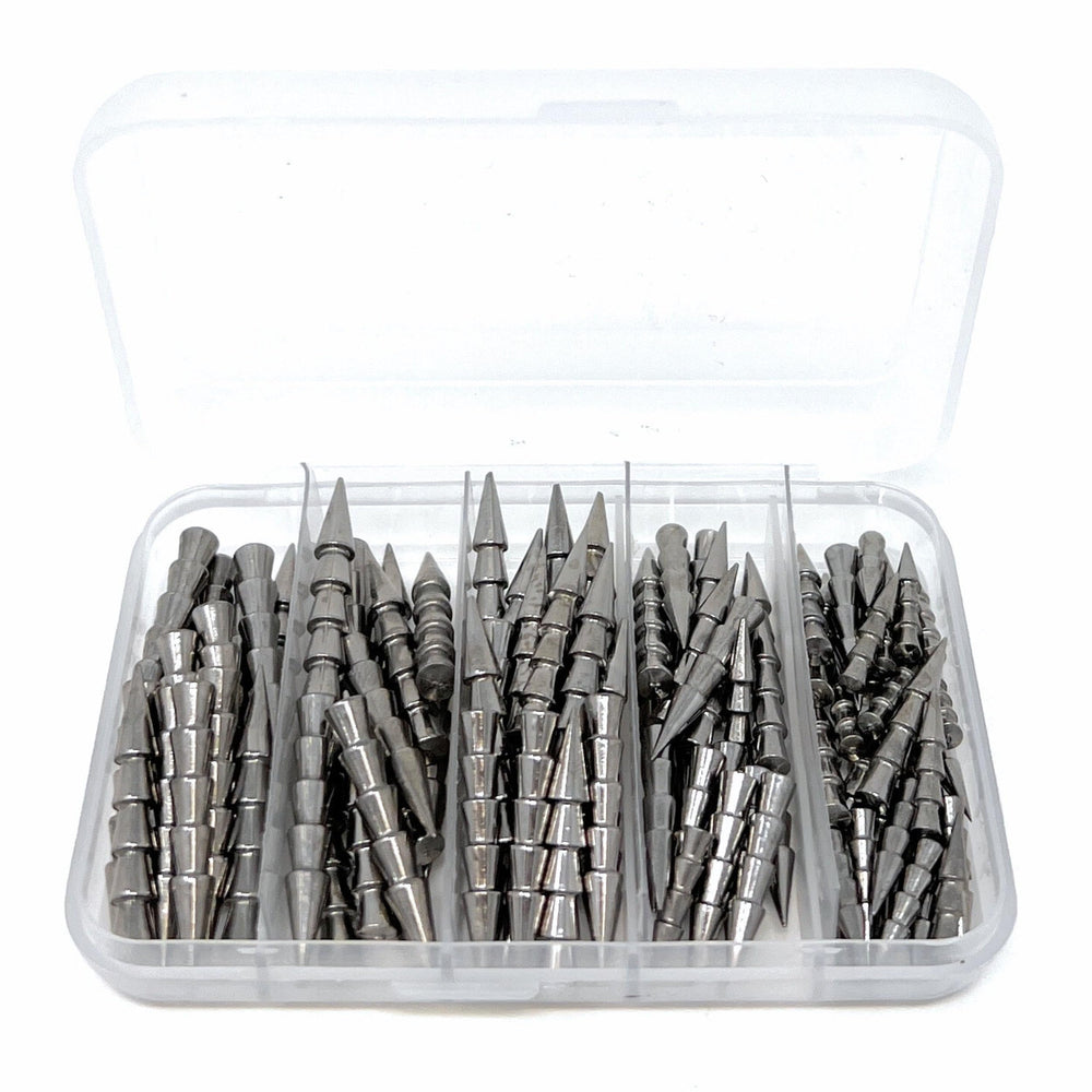 Reaction Tackle tungsten nail weights 100pc kit and case improve precision for bass fishing