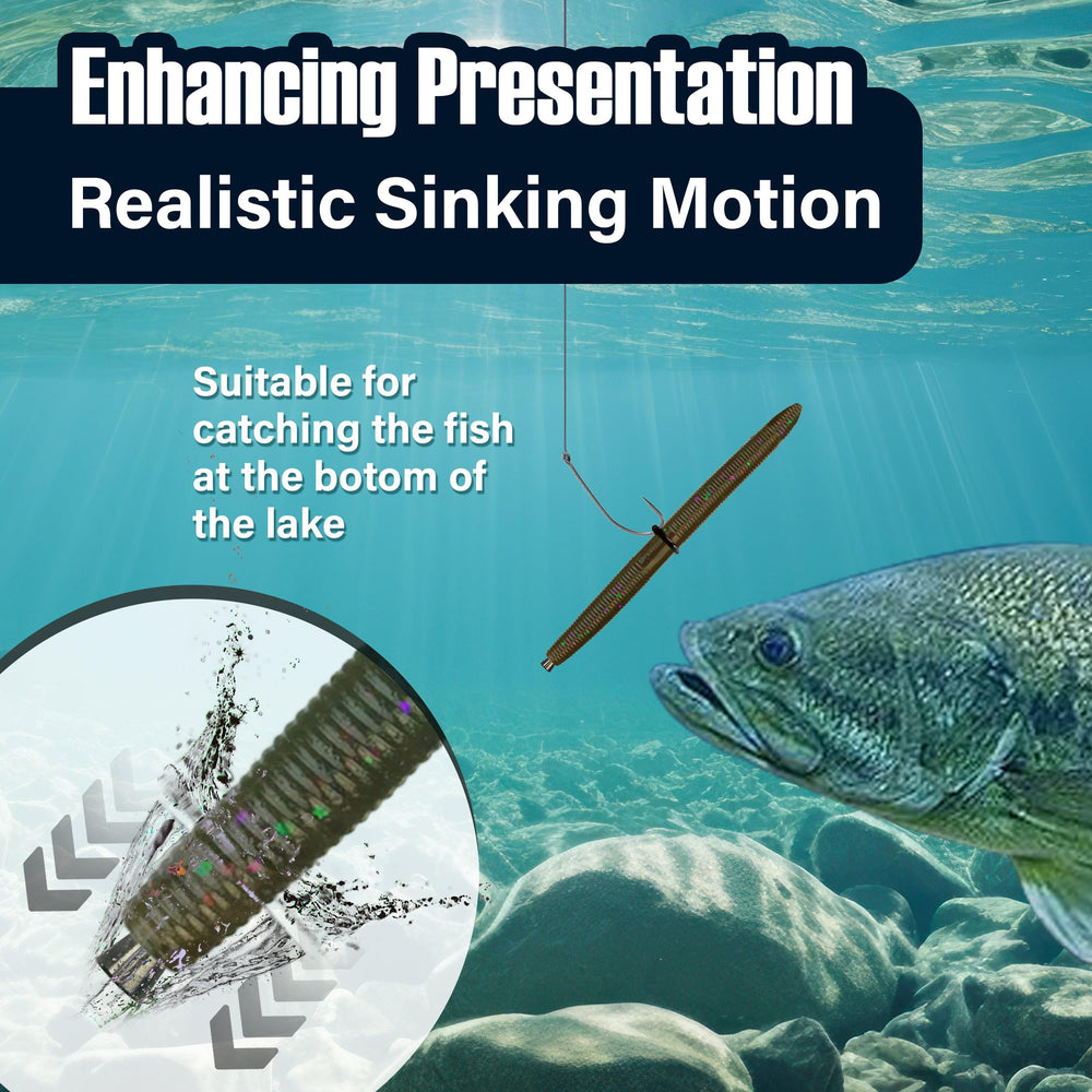 Reaction Tackle tungsten nail weights enhance bottom feel during casting.