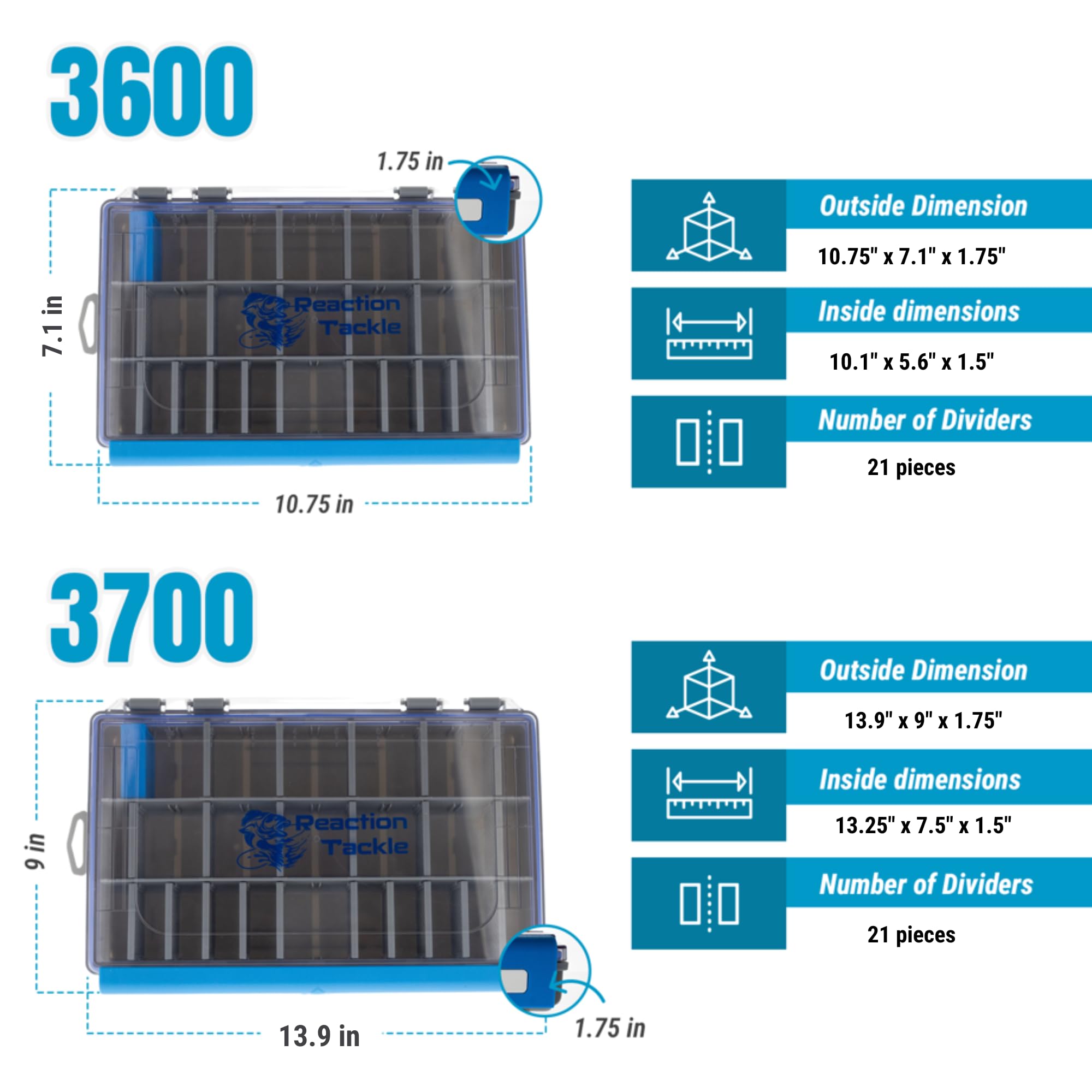 Reaction Tackle UltraSeal tray ideal for boat, kayak, and shore setups.
