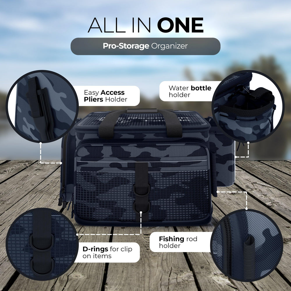 Reaction Tackle top view highlights quick access and easy grab handle.