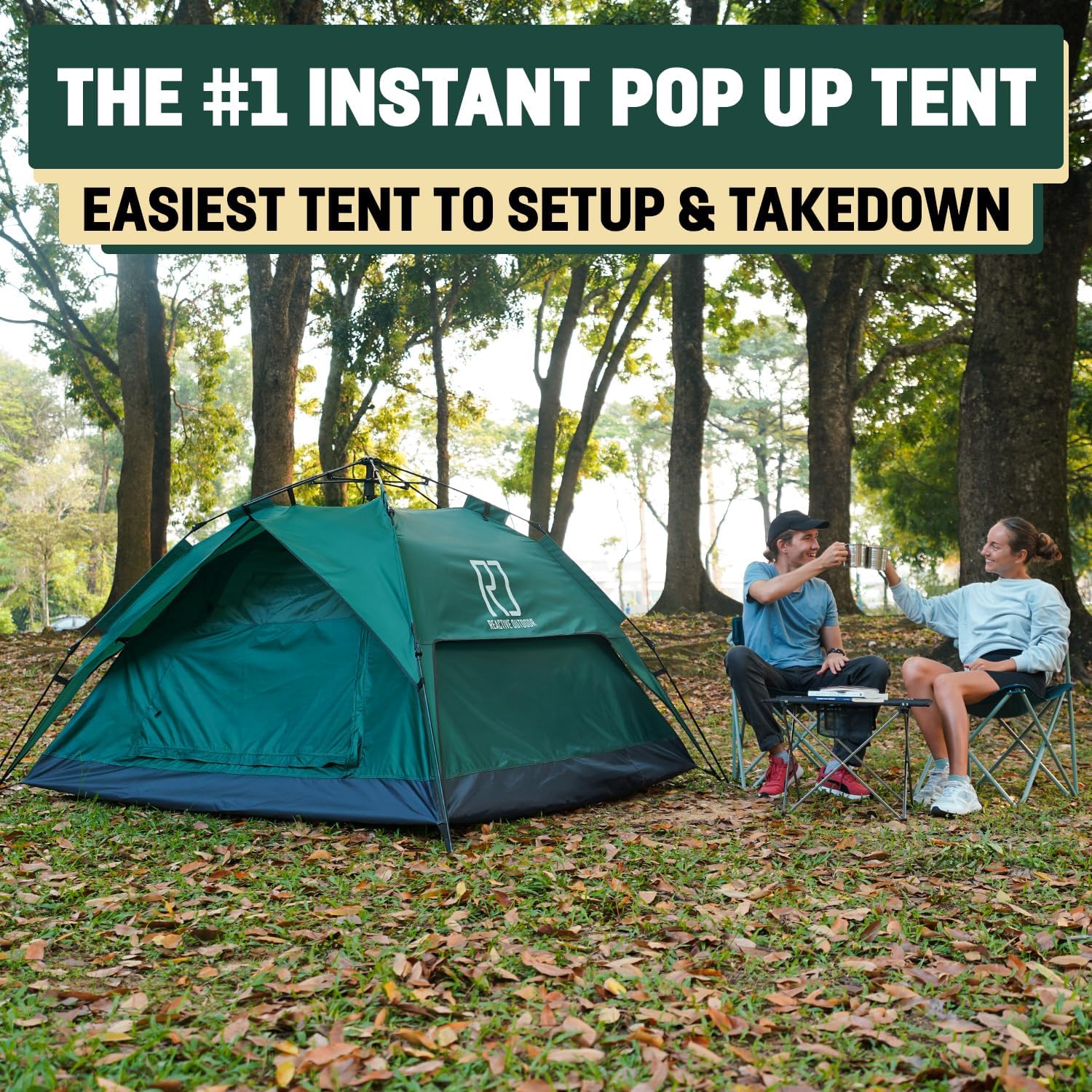 Reactive Outdoor 3 Sec Tent self-locking mechanism demonstrates effortless setup.
