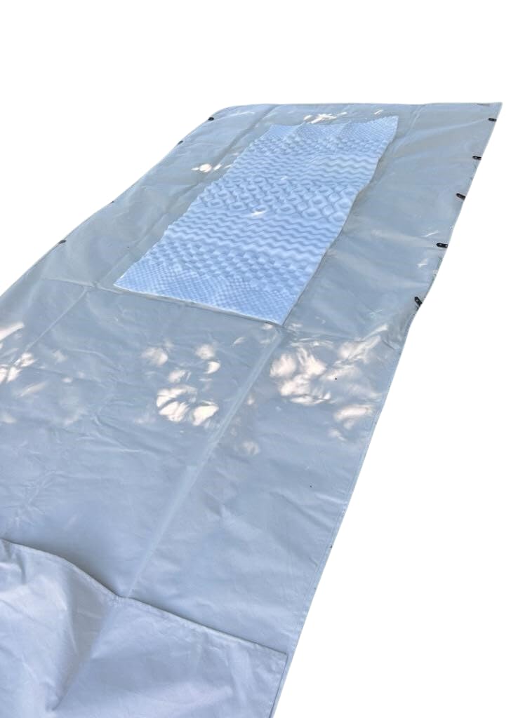 Leather carrying straps on Read's bedroll simplify transport after long hikes.