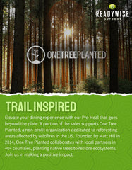 ReadWise athlete-designed, chef-created label—high-protein camping option.
