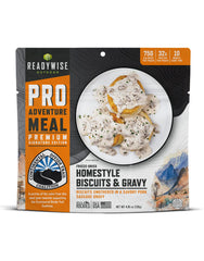 ReadyWise Outdoor Pro Adventure Meal front pack showing two servings for rugged adventures