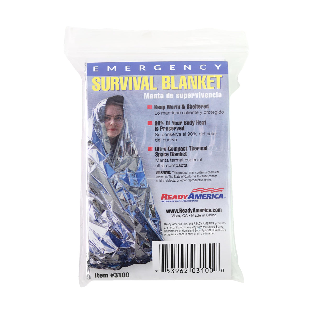 Ready America emergency blankets 25-pack ultra-thin and easy to store for emergencies.