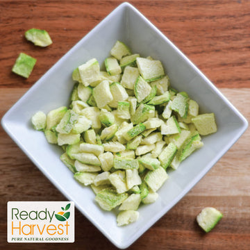 Ready Harvest zucchini pieces close-up highlighting preserved texture