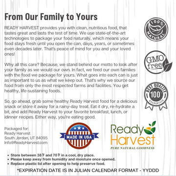Ready Harvest green beans pantry-staple conveys durable shelf life and uses.