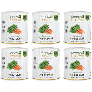 Ready Harvest orange-hero canned carrots for quick, shelf-stable meals.