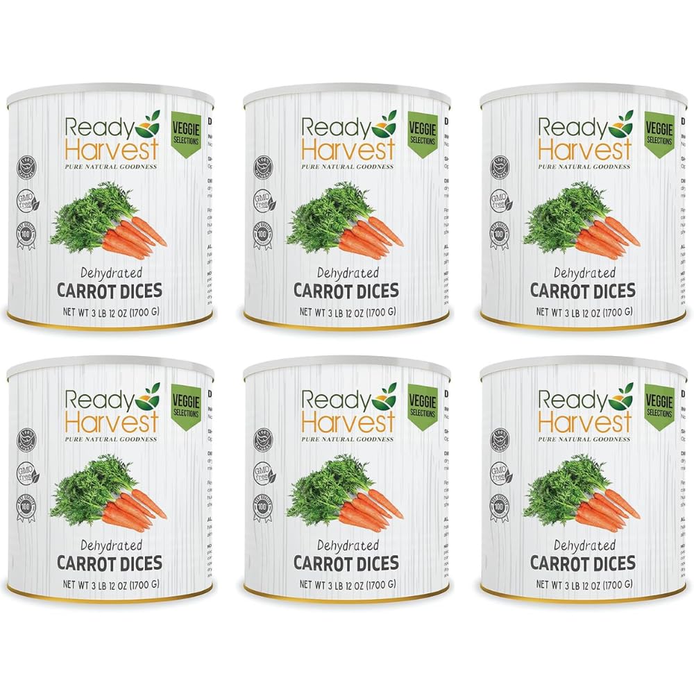 Ready Harvest orange-hero canned carrots for quick, shelf-stable meals.