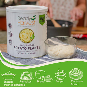 Ready Harvest potato flakes rehydrated into crispy hash browns.