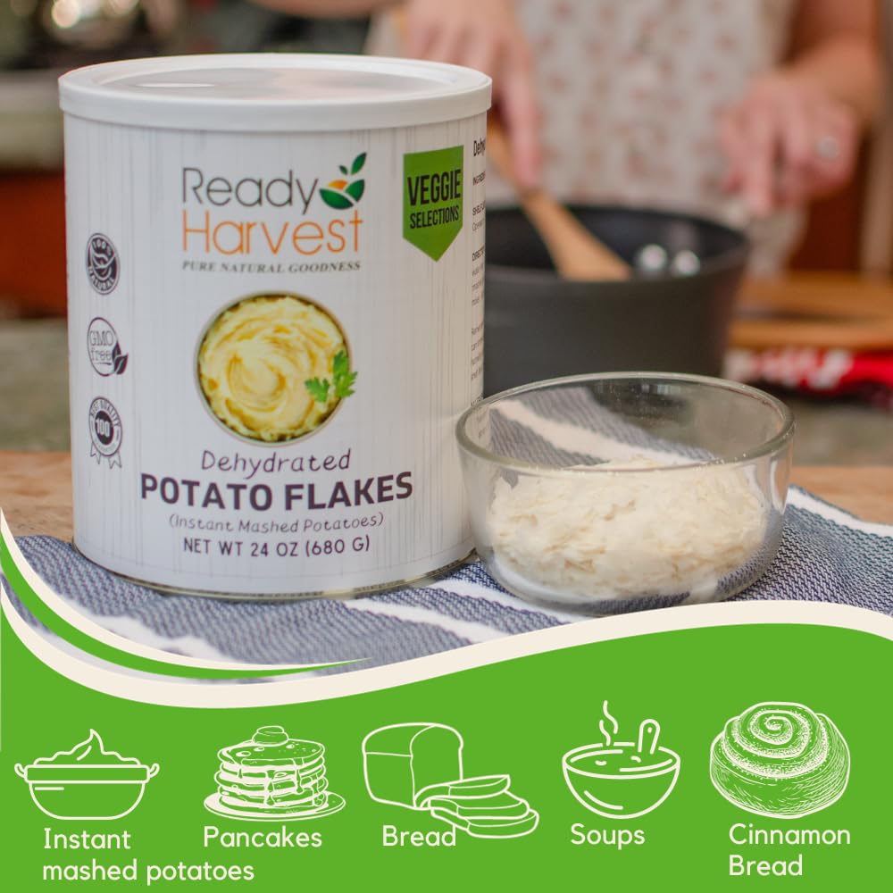 Ready Harvest potato flakes rehydrated into crispy hash browns.