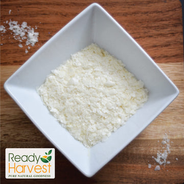 Ready Harvest potato flakes after rehydration in a creamy bowl for meals.