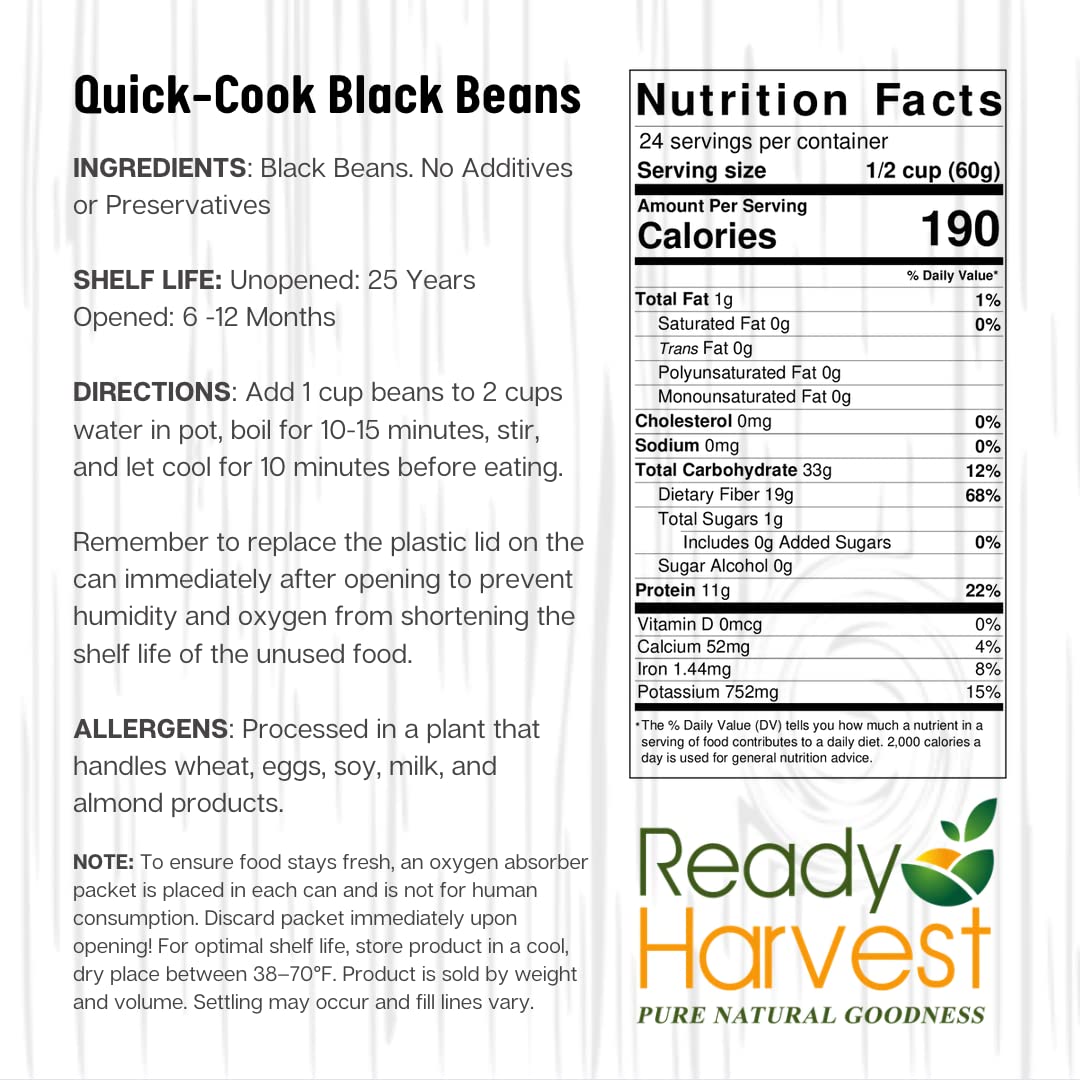 Ready Harvest quick-cook beans being soaked, ideal for fast soups and stews.