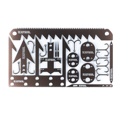 READYMAN survival card in wallet-size form for quick, discreet carry.