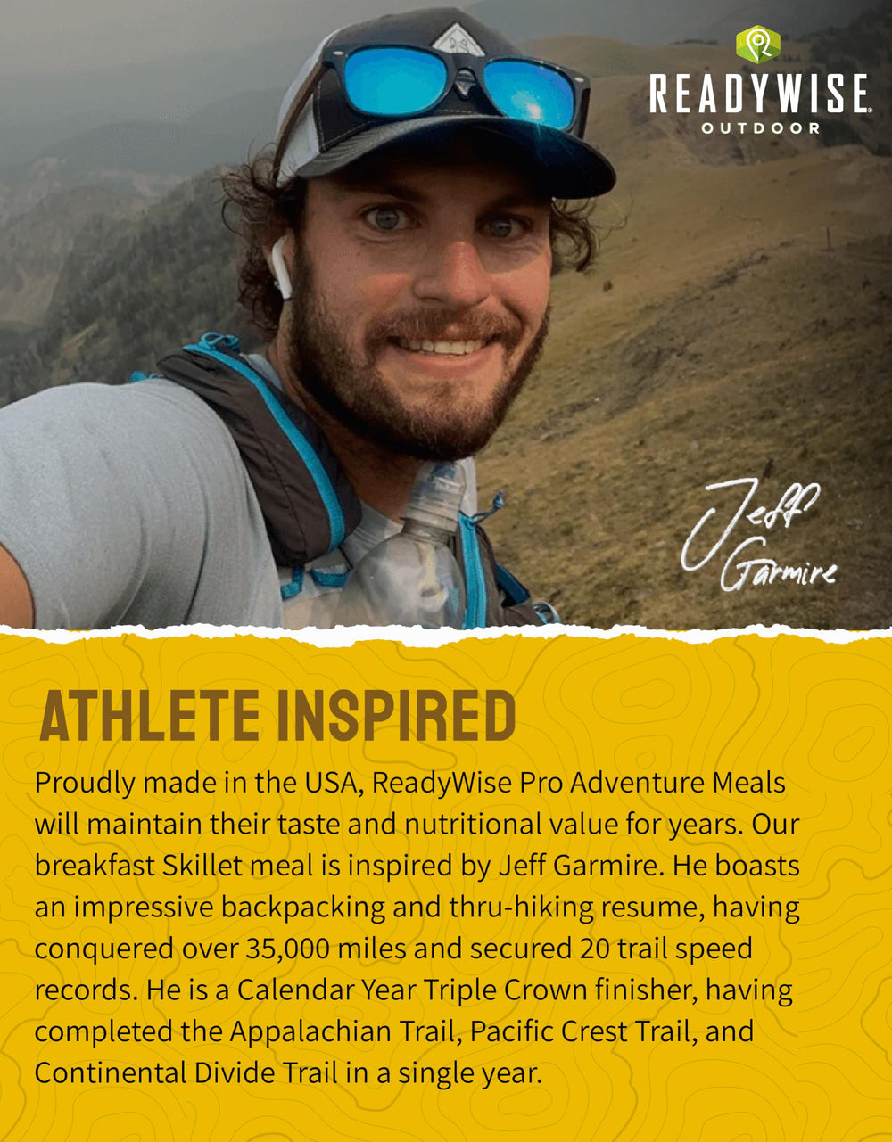 ReadyWise 700 calories and 36g protein fuel outdoor adventures.
