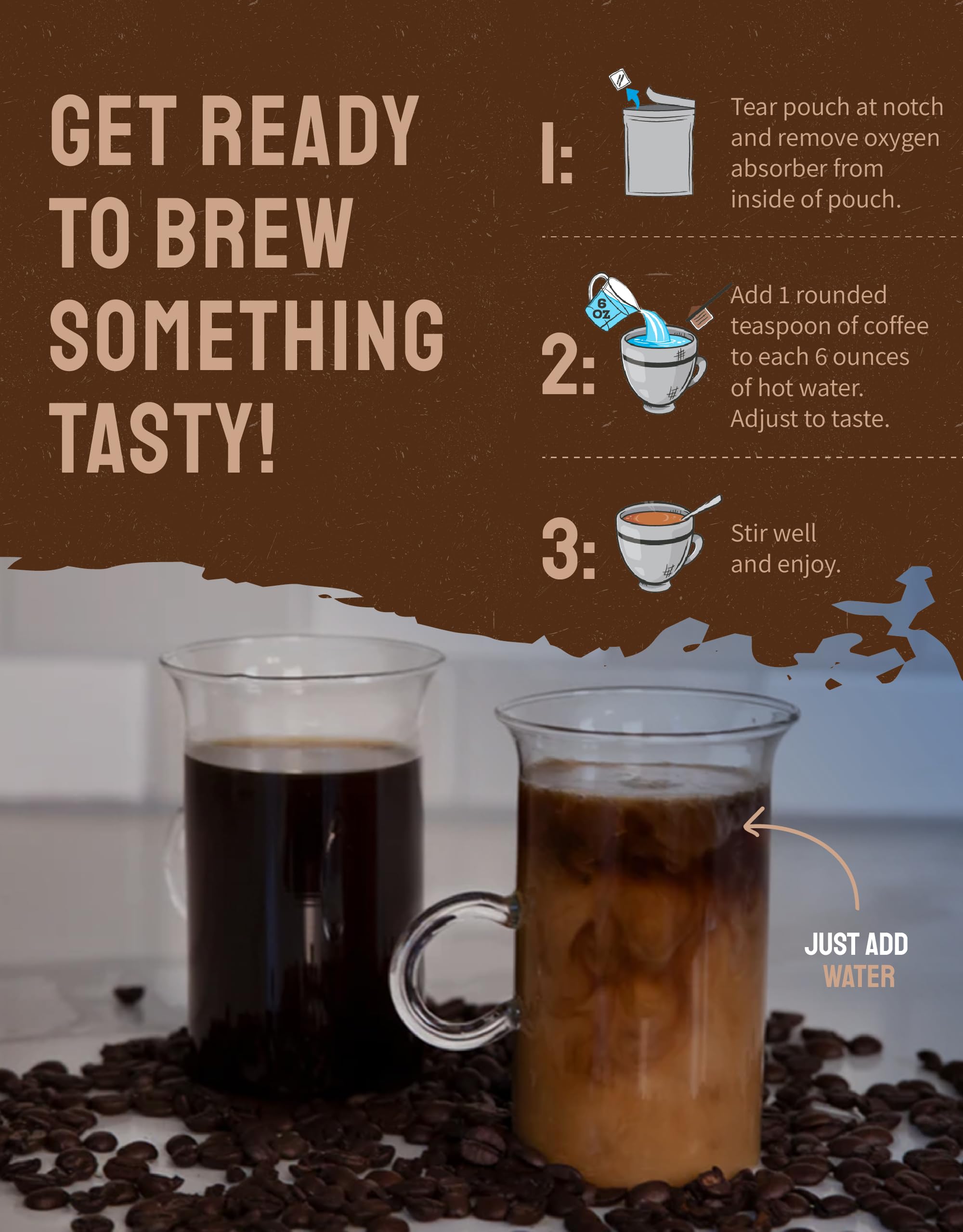 ReadyWise Adventure Line 2oz pouches enable lightweight camping coffee on the trail