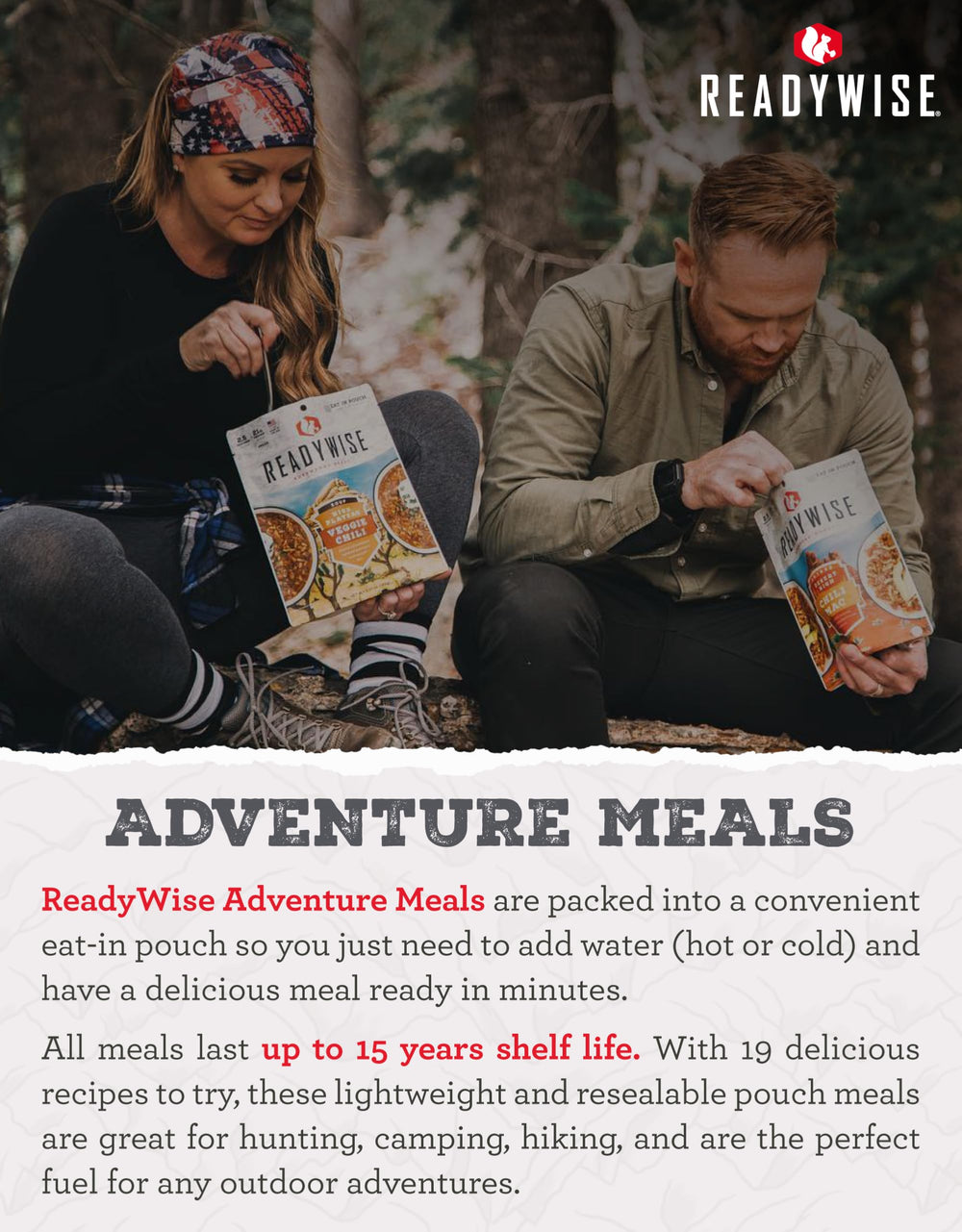 ReadyWise cookie dough trail treats gluten-free badge emphasizes safe ingredients for gluten-free eaters
