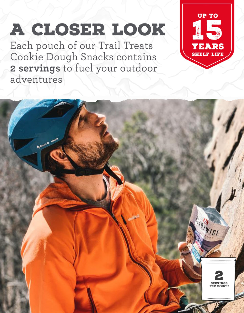 ReadyWise cookie dough trail treats survival kit shows reliable emergency food option