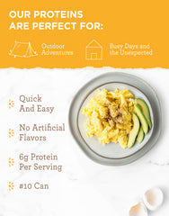 ReadyWise egg powder scrambled eggs in minutes.