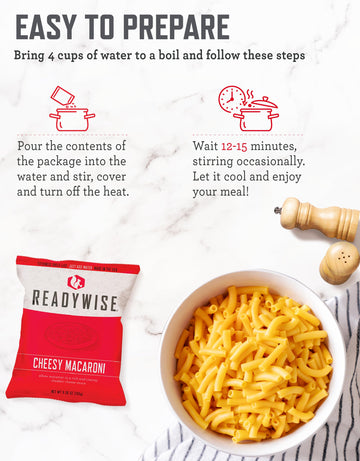 ReadyWise Entree Bucket Split lid, quick-access pouches for fast meals on the go