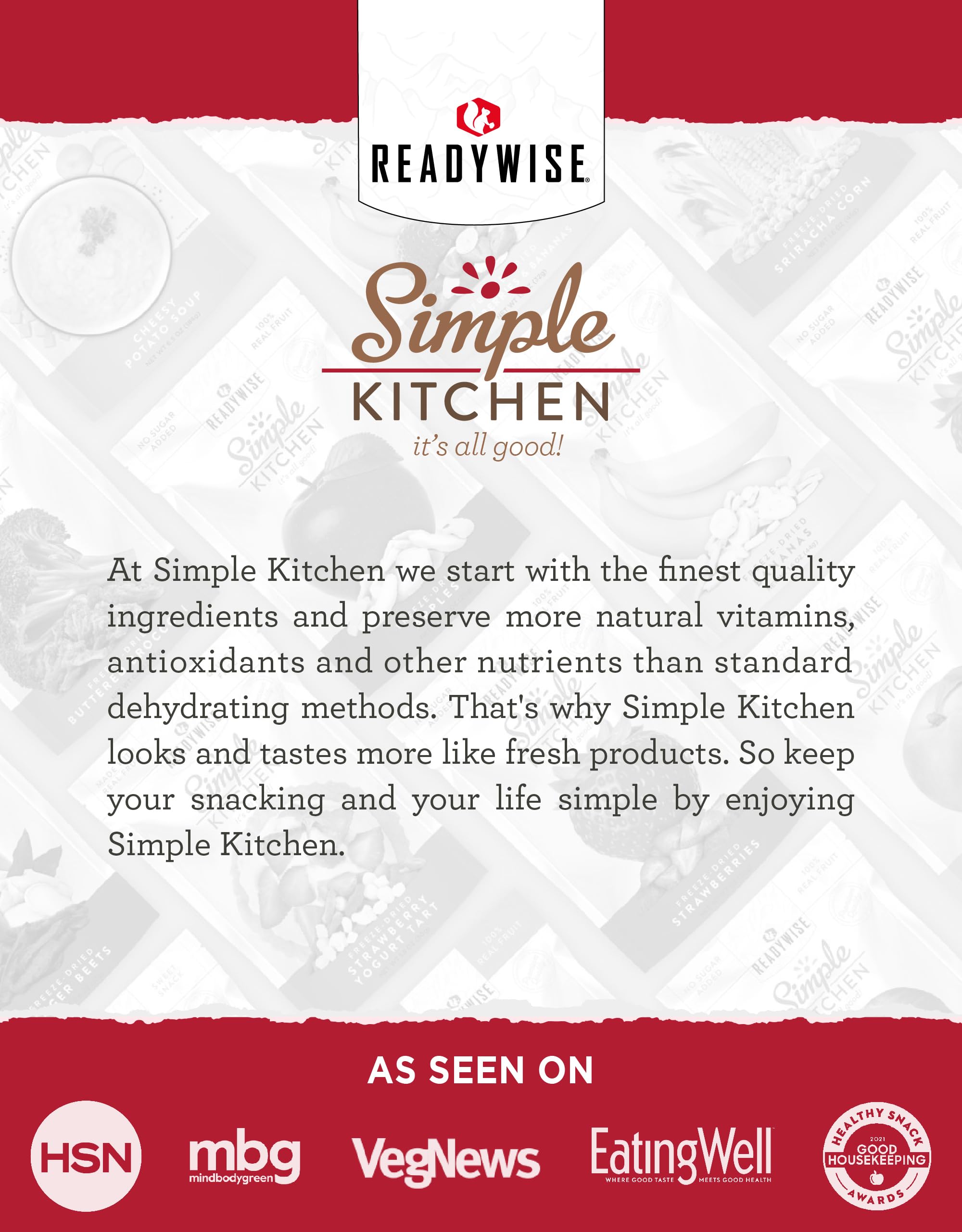 ReadyWise family-size soup mix ready to eat and serve in minutes.