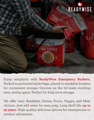 ReadyWise freeze-dried meals designed for outdoor camping adventures