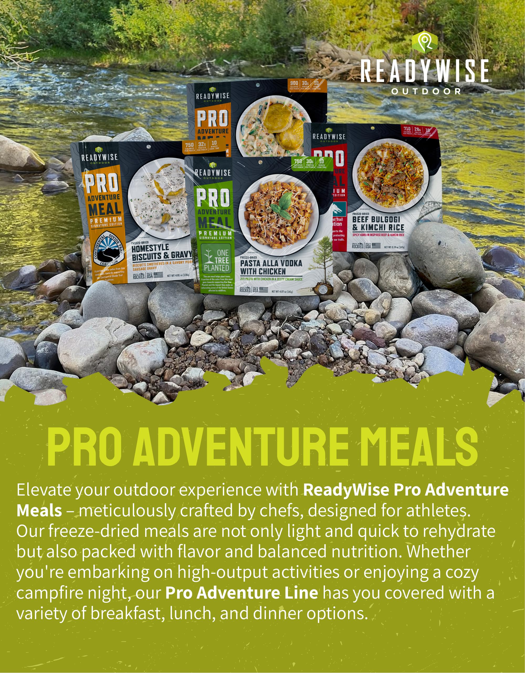 ReadyWise gluten-free pork chile verde meal offers convenient nourishment.