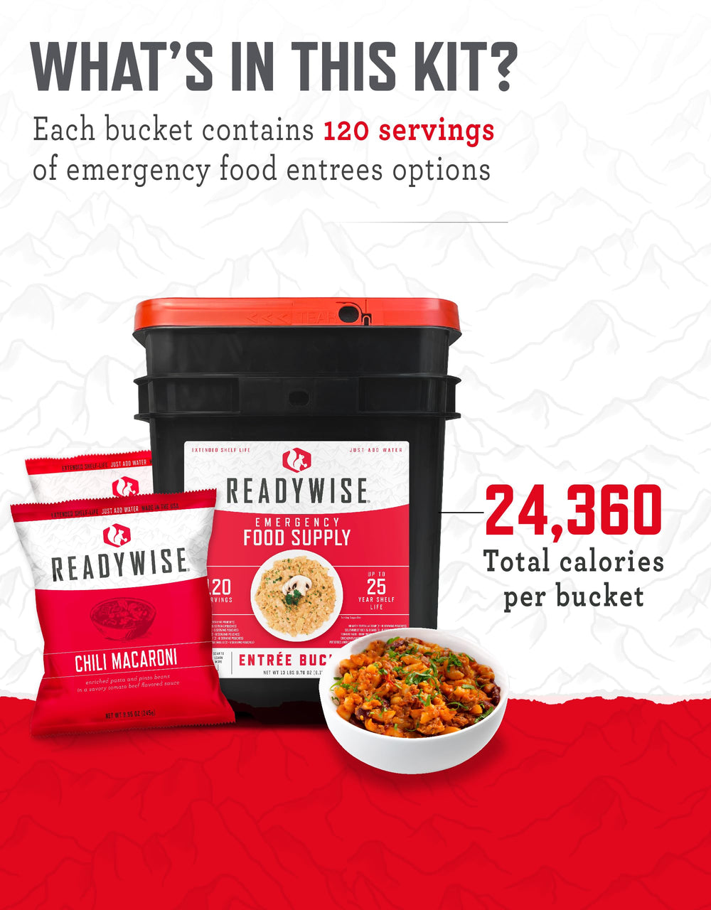 ReadyWise lasagna entrée for hearty emergency dinners