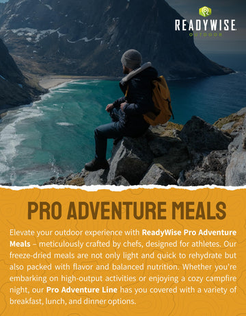 ReadyWise two-serving pouch keeps portions simple for camping and hiking