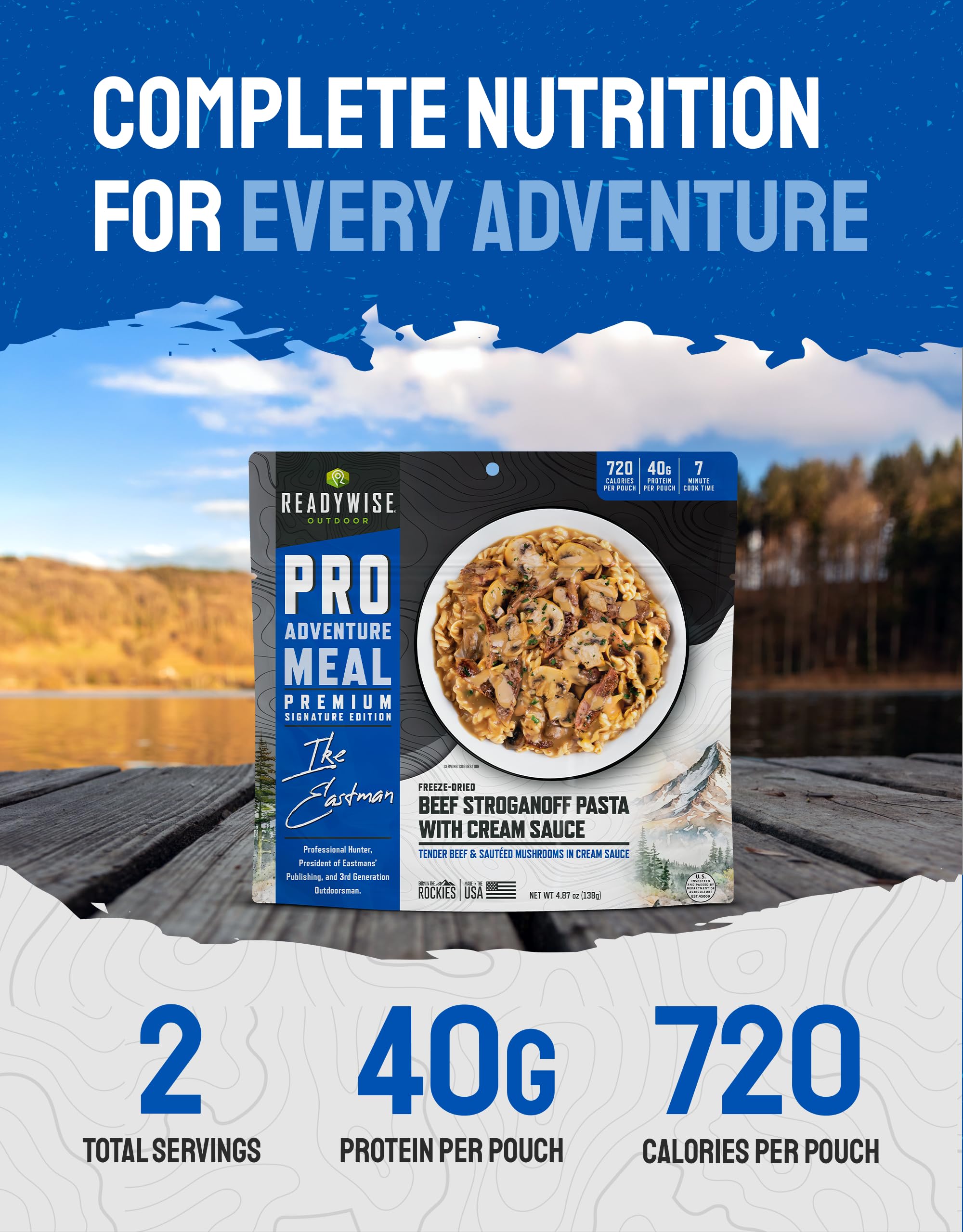 ReadyWise freeze-dried meal preserves nutrition with long shelf life