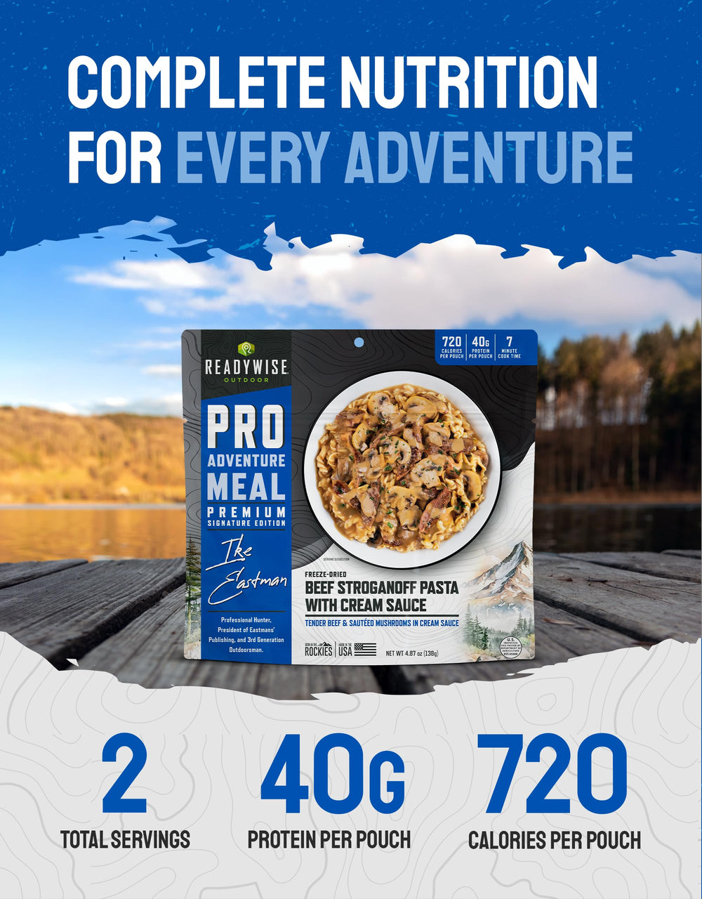 ReadyWise freeze-dried meal preserves nutrition with long shelf life