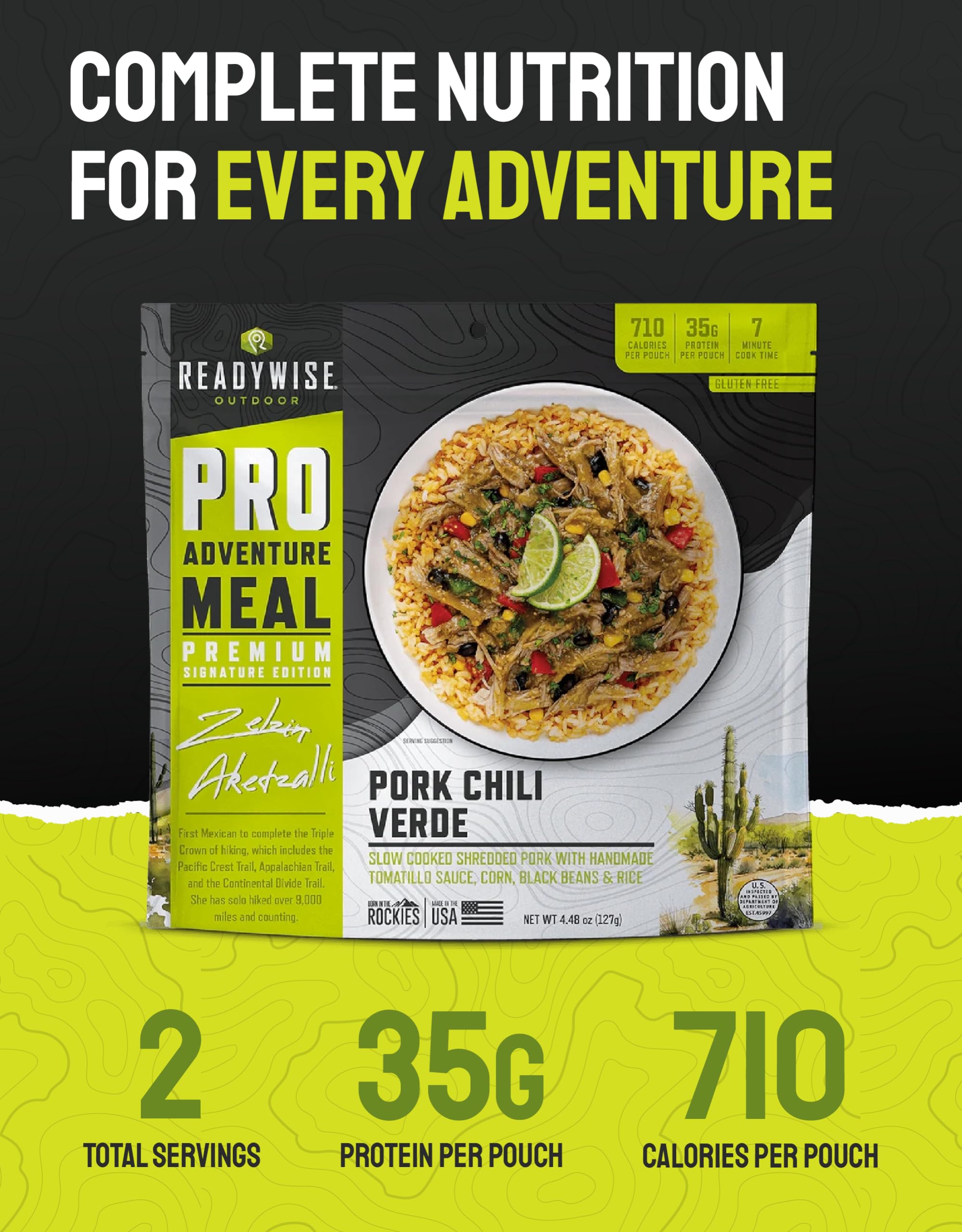 ReadyWise Outdoor Pro meal hero image for outdoor meals.