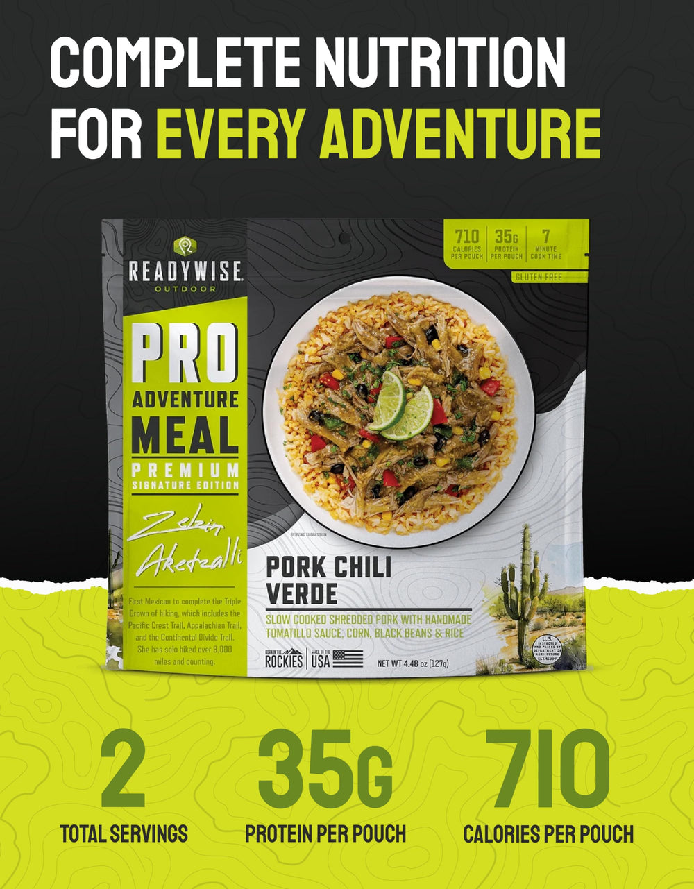 ReadyWise Outdoor Pro meal hero image for outdoor meals.