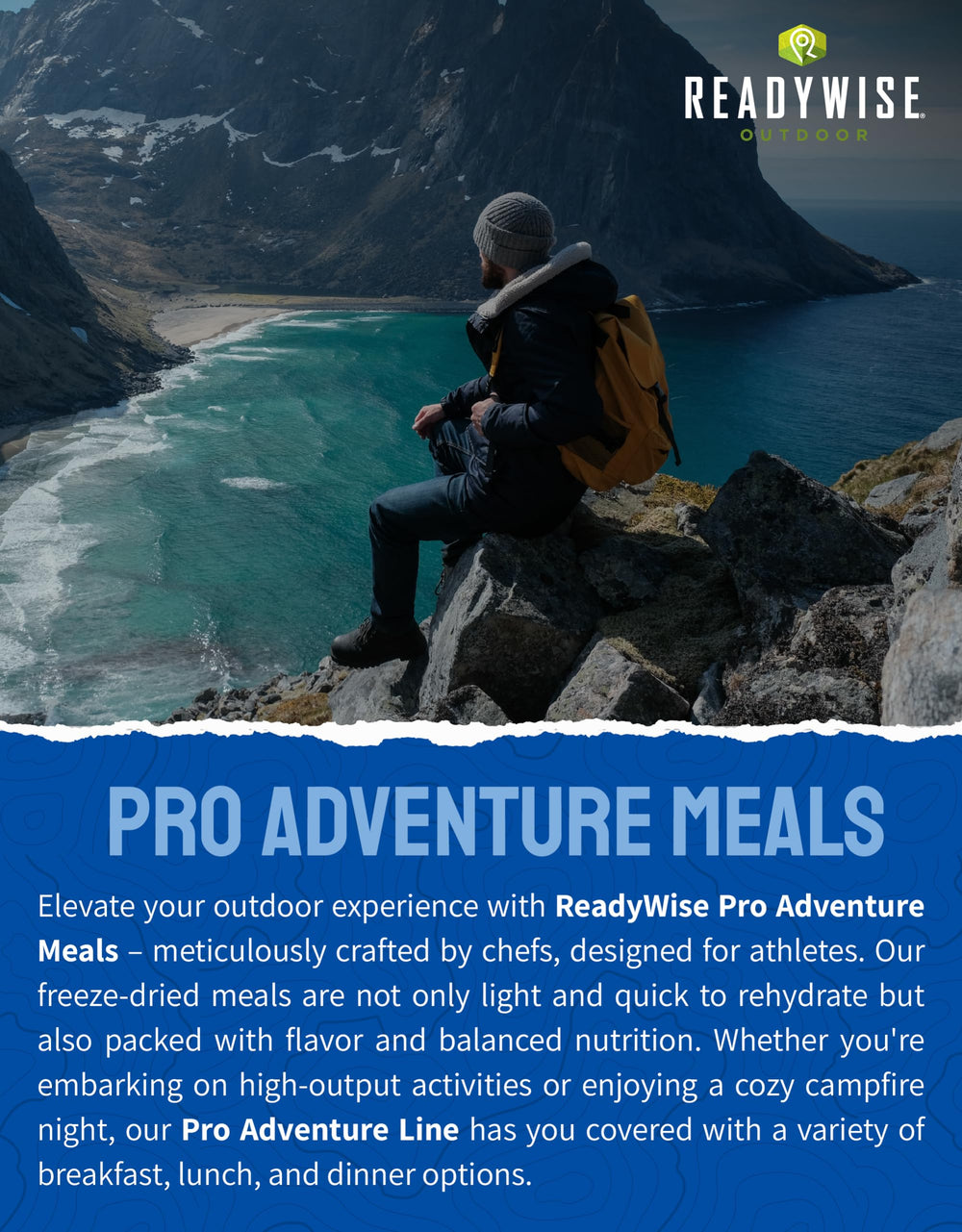 ReadyWise Outdoor Pro Beef Stroganoff made in the USA for outdoor adventures.
