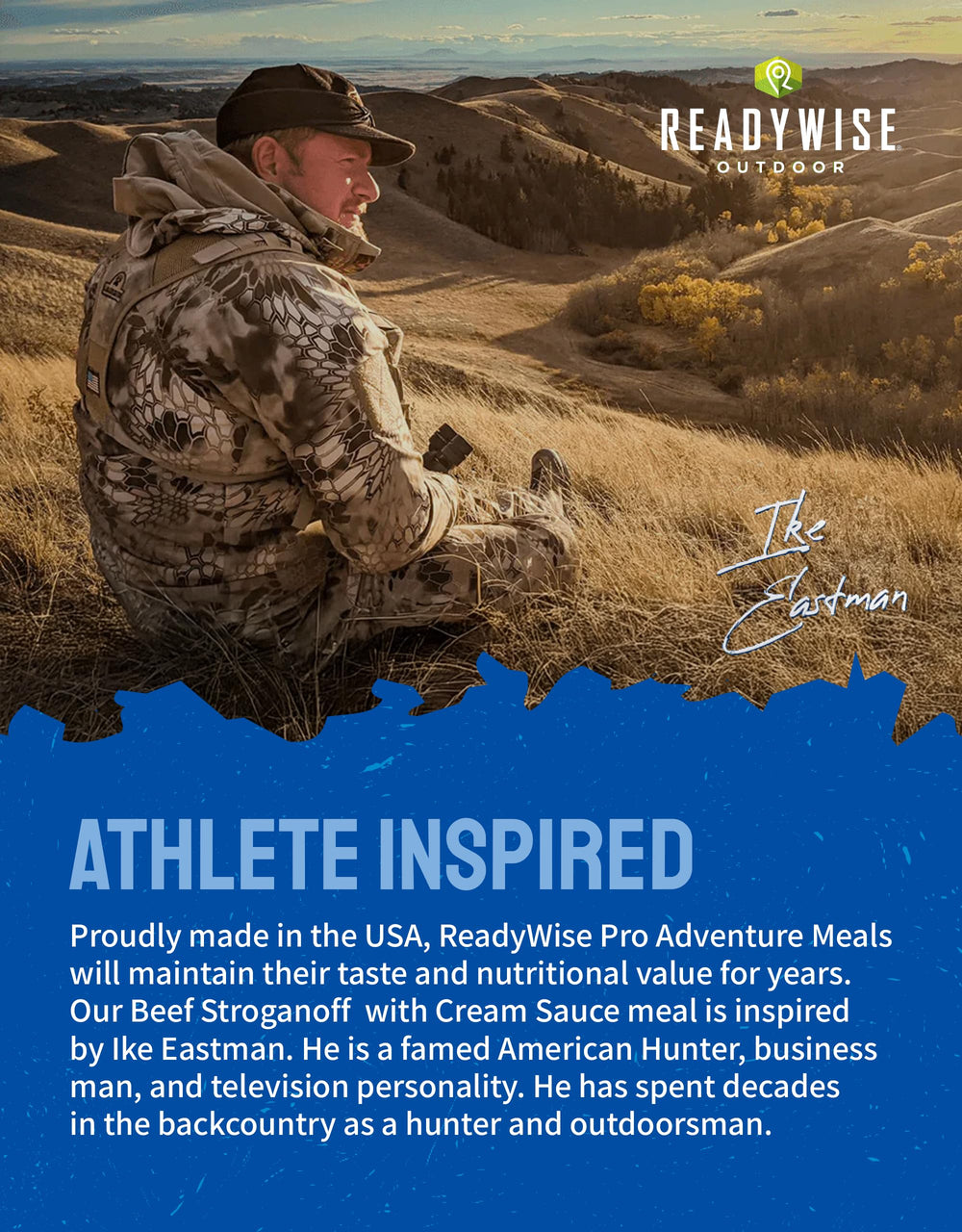 ReadyWise pouch on camping stove demonstrates quick meal prep