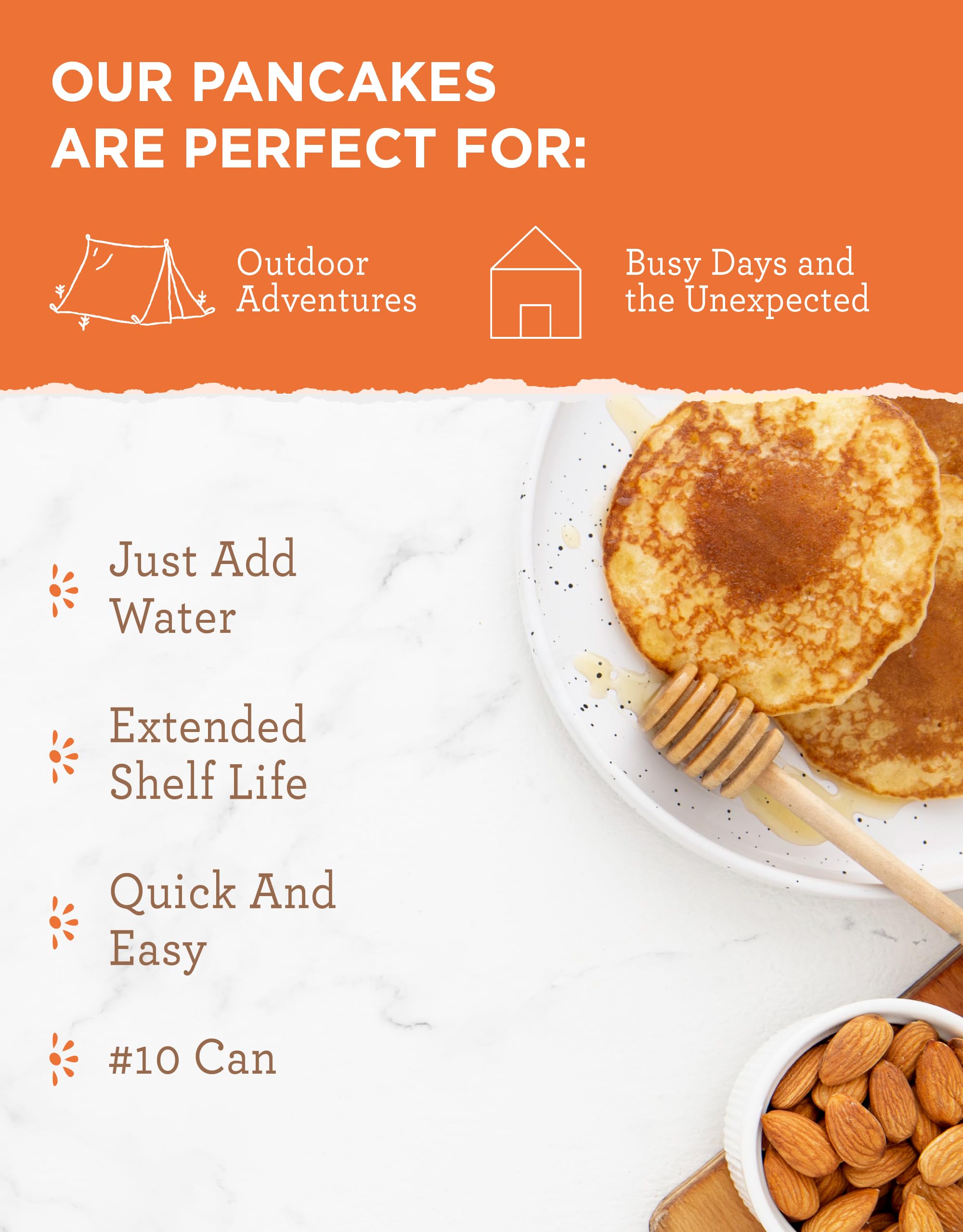 Camping breakfast setup with ReadyWise pancake mix
