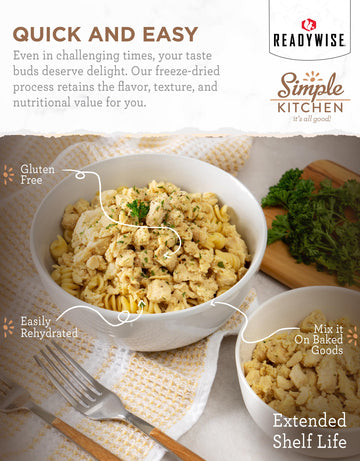 ReadyWise pantry storage can keeps protein ready for busy weeknight dinners.