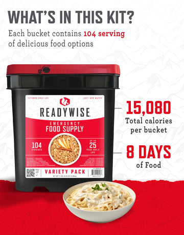 ReadyWise pasta Alfredo meal pouch for a comforting campsite dinner.
