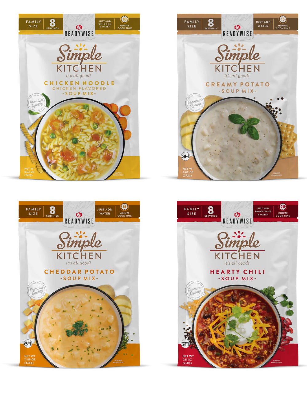 ReadyWise Simple Kitchen Soup Favorites Variety Pack – family-friendly dinners and quick weeknight meals.
