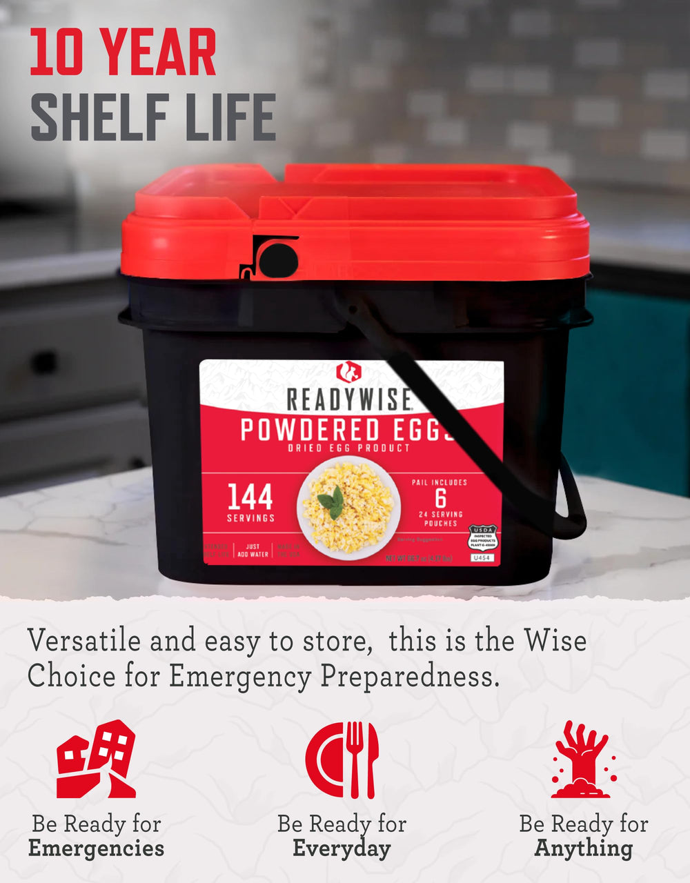 ReadyWise six-packaged pouches provide portion-controlled, nutritious meals for on-the-go scenarios.