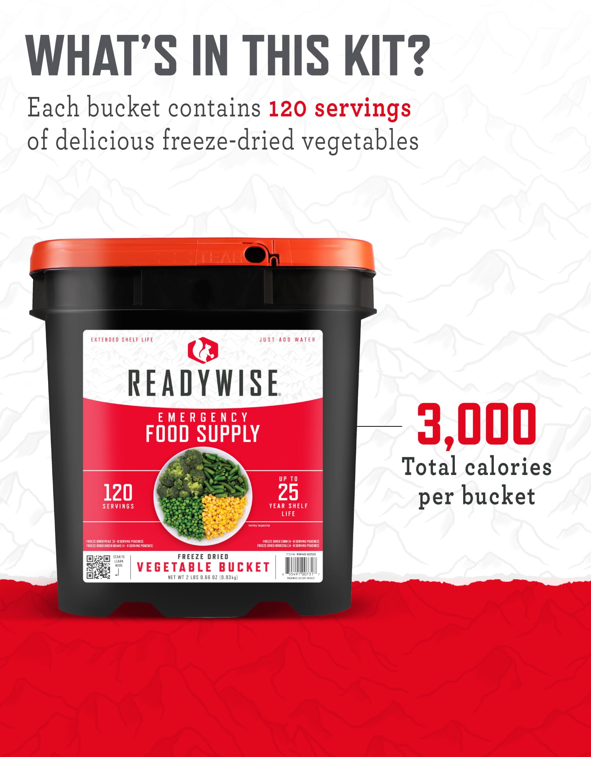 ReadyWise split-lid emergency food pouches offer quick access on the go