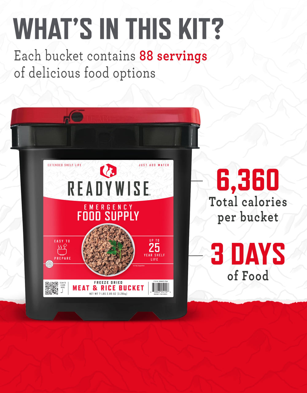 ReadyWise split-lid tray feature shown as a convenient serving surface.