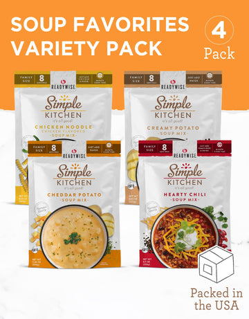 ReadyWise USA-made soup mix ensures quality ingredients you can trust.