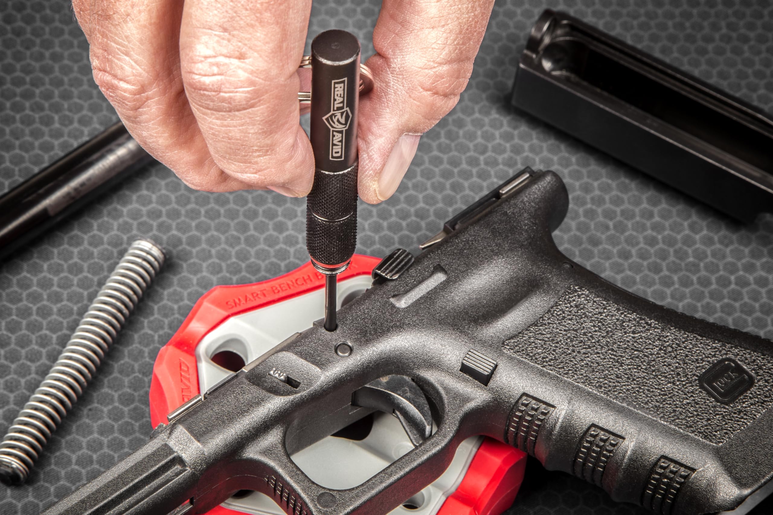 Glock front sight tool included in the kit